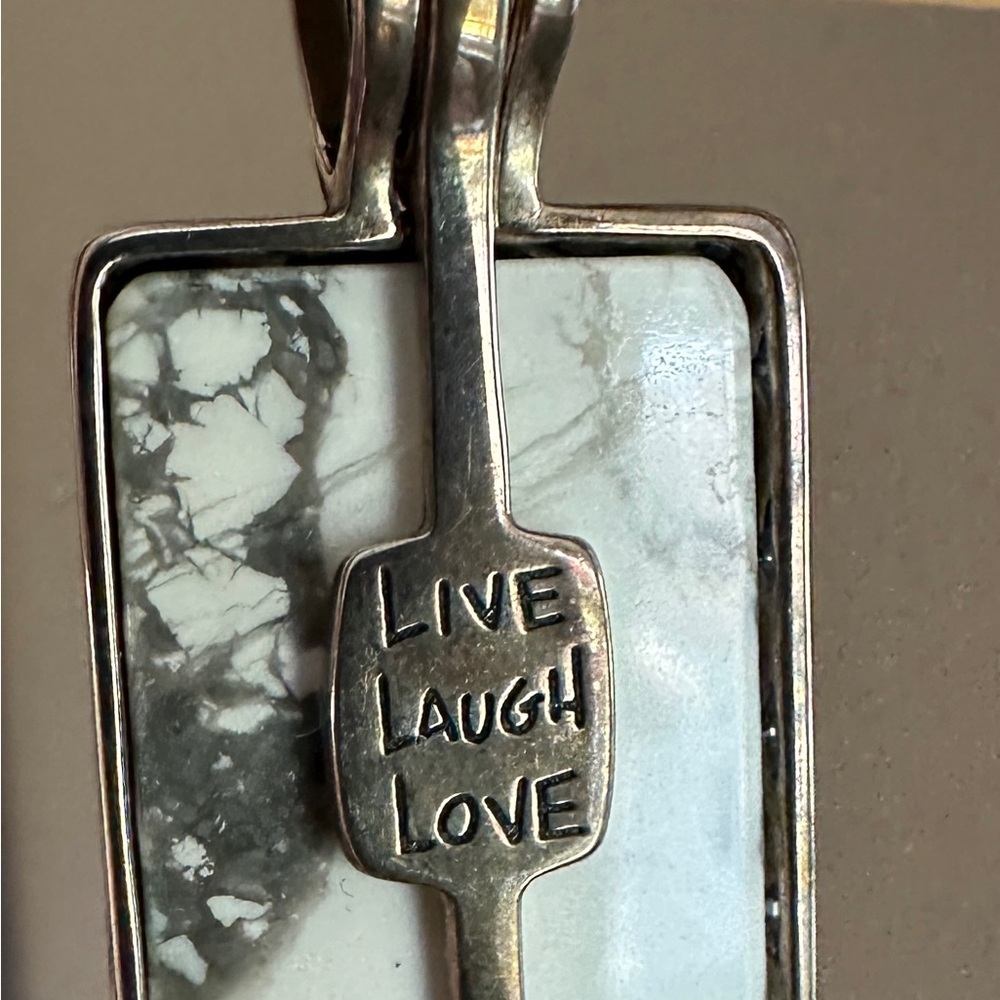 Silpada Live Laugh Love Pendant AND Silpada Heart Necklace - Picture 6 of 10